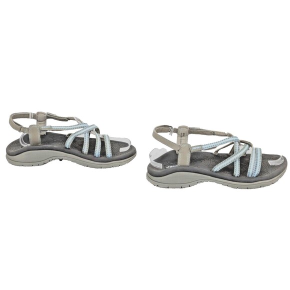CUTE!  J Sport By Jambu Strappy Gray Blue Sandals Womens sz 8 - Picture 6 of 10